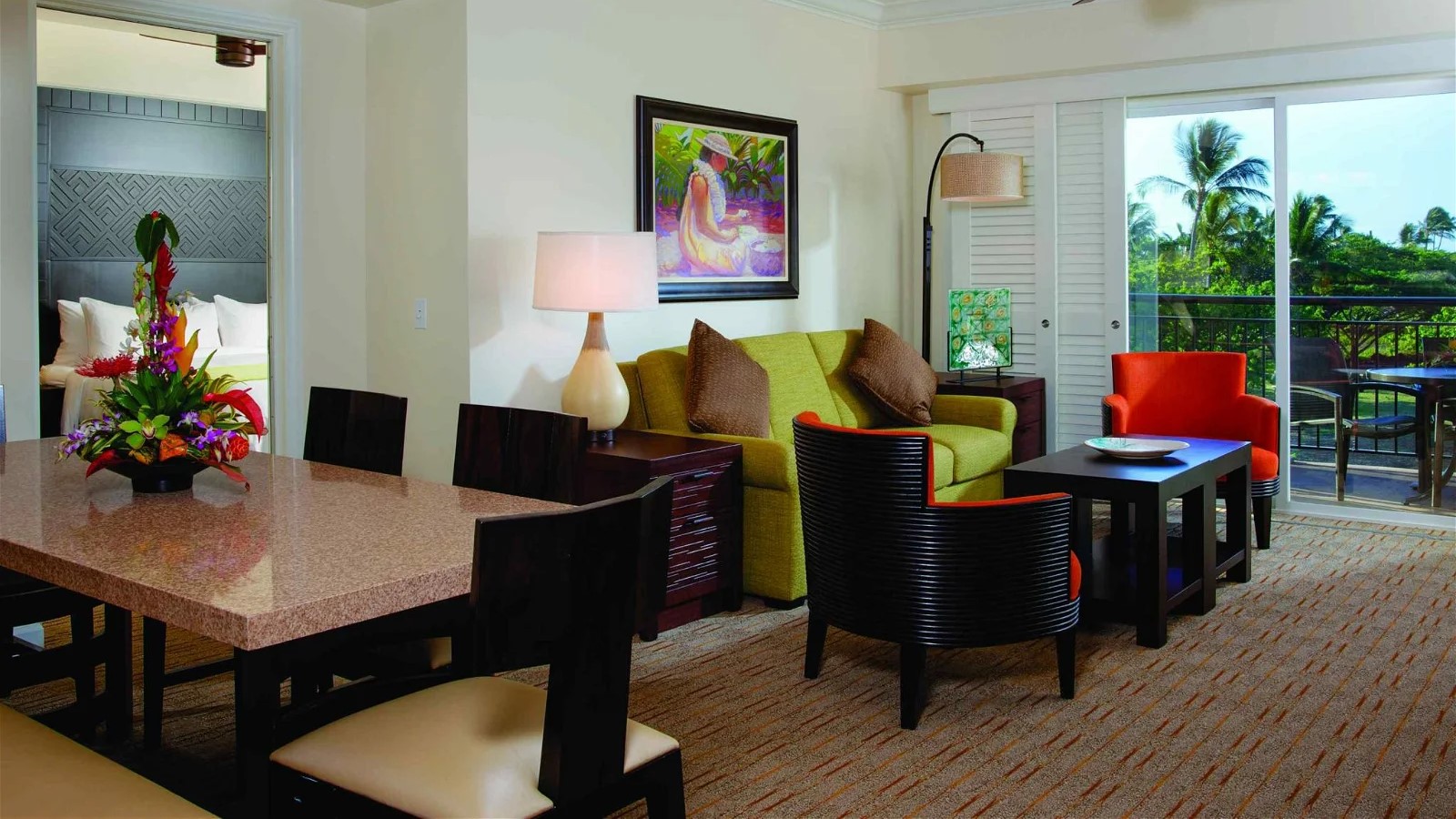 Living and Dining Area Marriott's Waiohai Beach Club Living Area