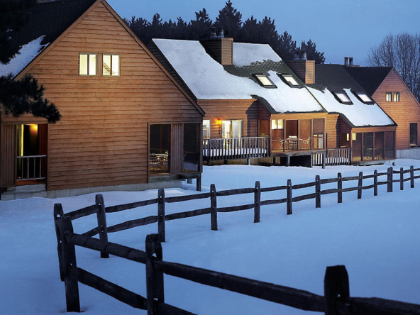 Cabins in the snow
