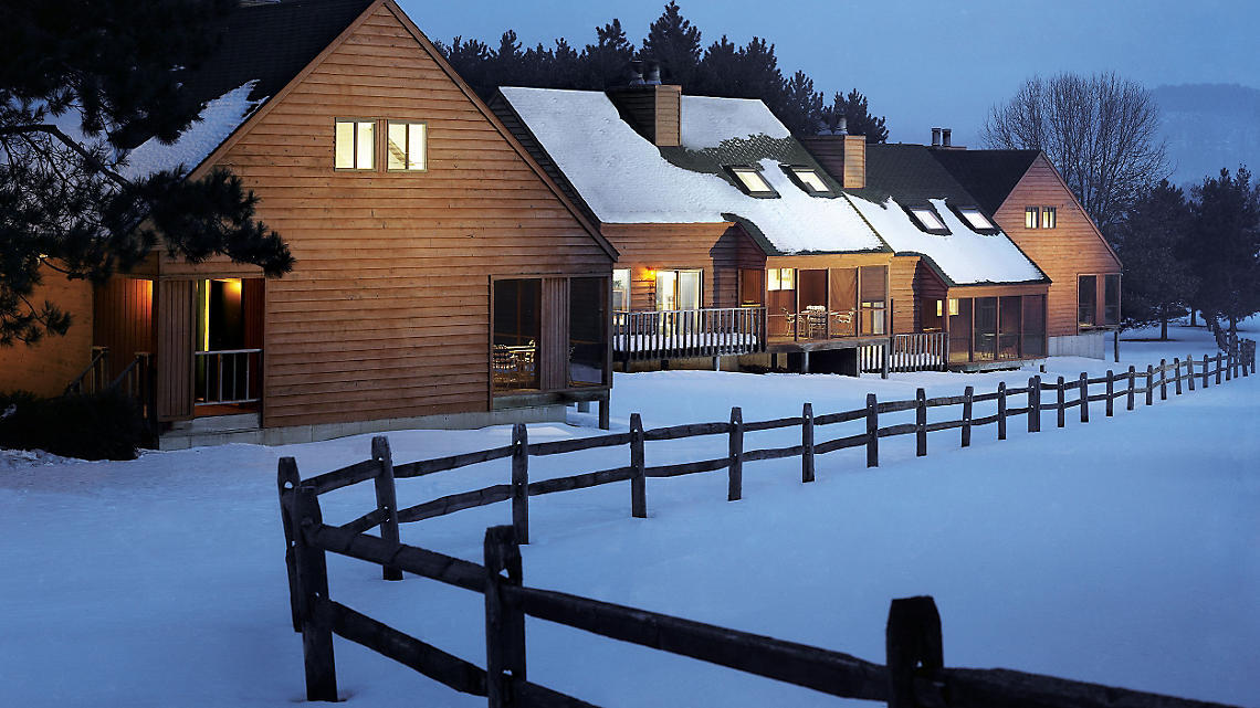 Cabins in the snow