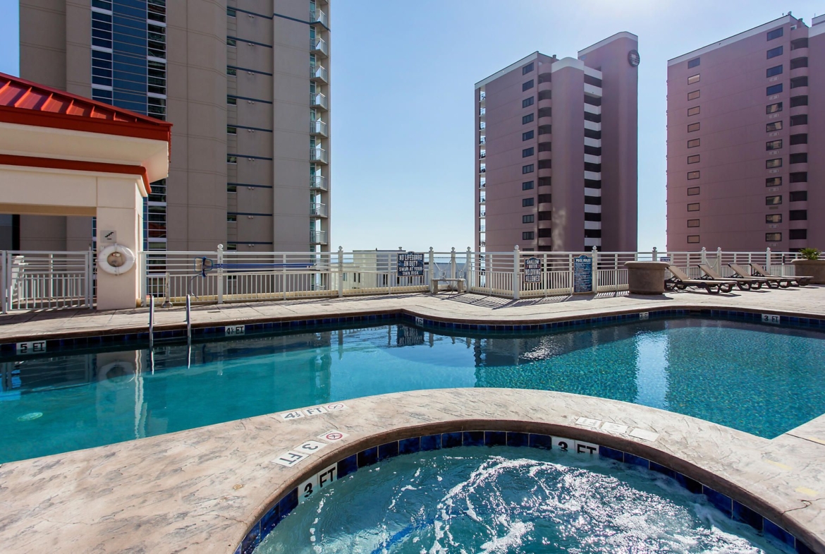 hot tub with pool