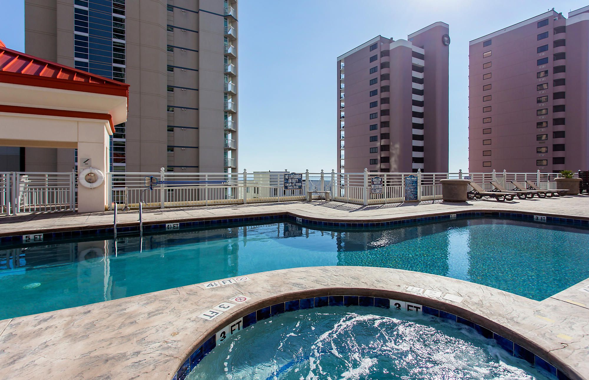 hot tub with pool