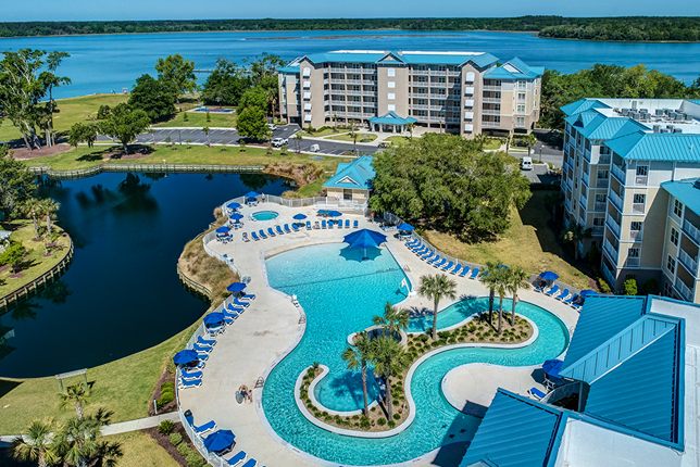 Hilton head island Bluewater resort lazy river pool lagoon intracoastal waterway