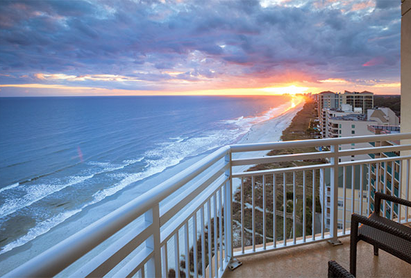 Explore Myrtle Beach from the balcony near atlantic city