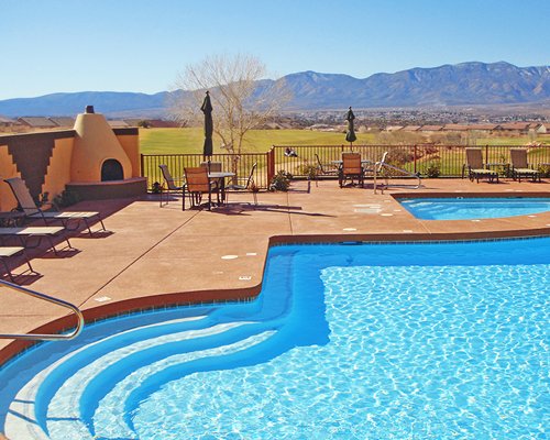 outdoor pool area