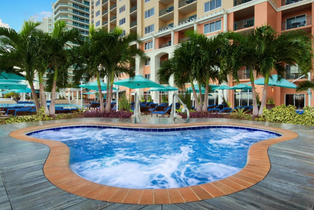 hot tub area