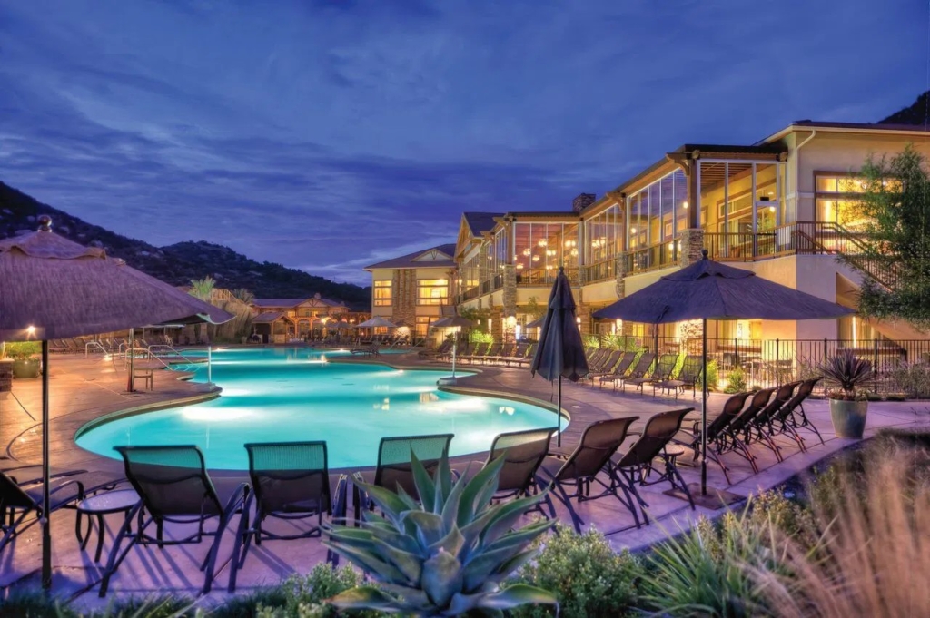 swimming pool at night 